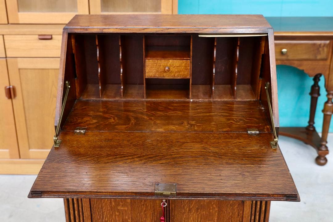 GMIK154○英国 イギリス アンティーク ライティングビューロー デスク