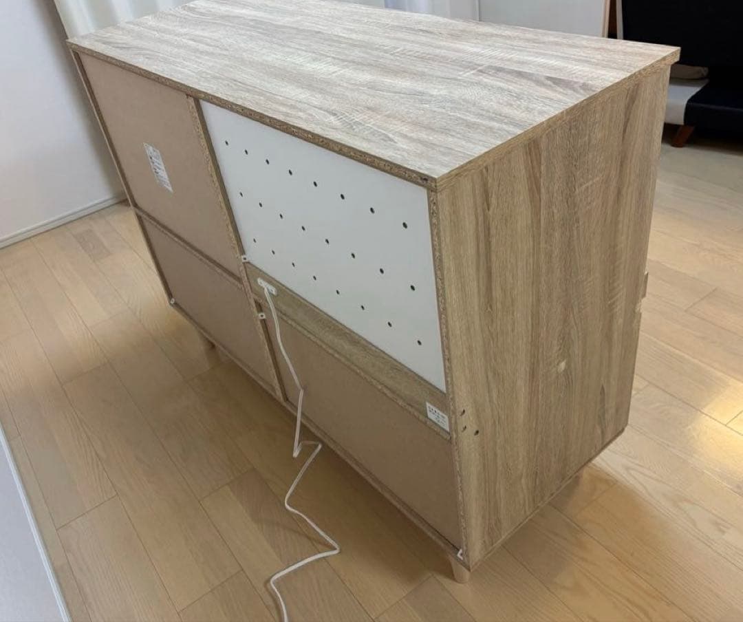 【送料込】LOWYA キッチンカウンター（オーク）　使用期間短く、美品！