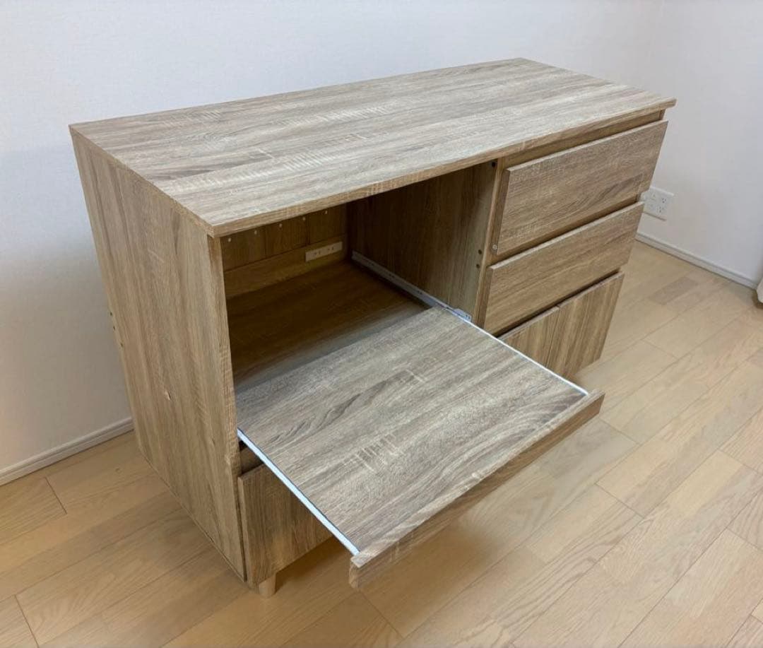 【送料込】LOWYA キッチンカウンター（オーク）　使用期間短く、美品！