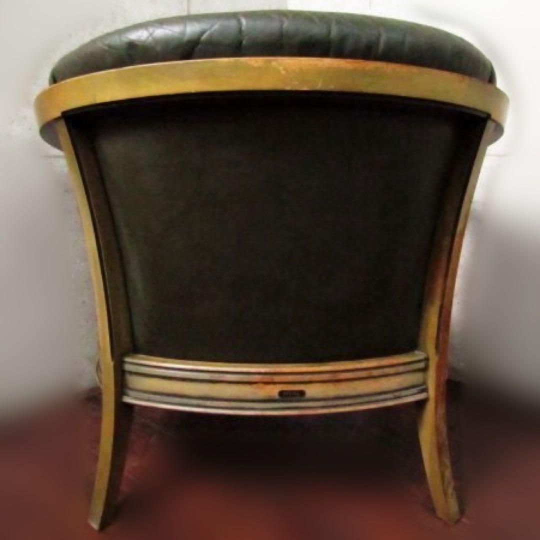 MARUNI マルニ木工 地中海ロイヤル　総革シャルルシングルソファ