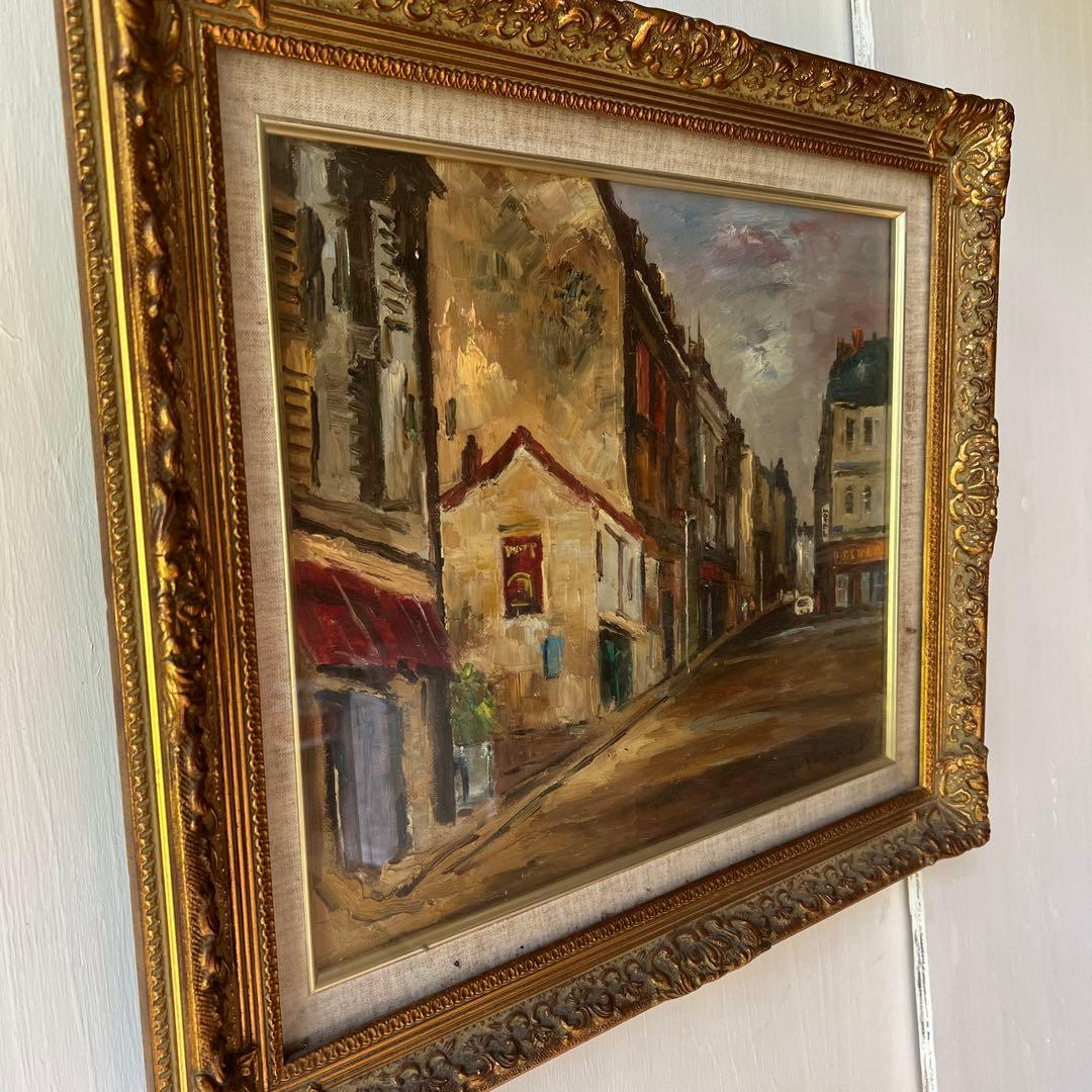 佐伯与吉郎 原画 パリ 古い郊外 油彩画 油絵 風景画 F8号 - メルカリ