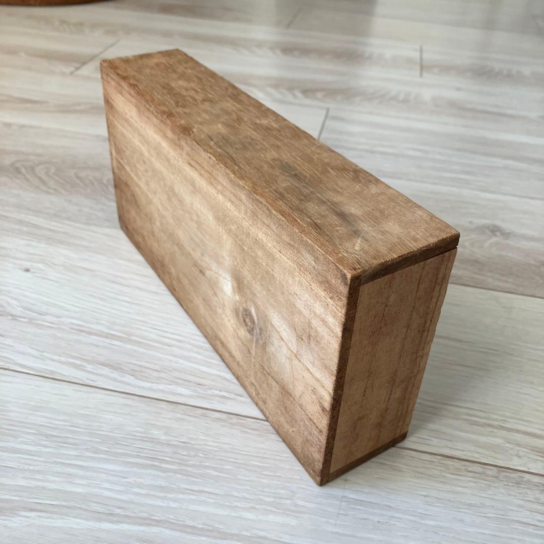 【匿名配送】スウェーデン生地♪　インテリア雑貨　北欧布地　古い木箱　額　海の風景