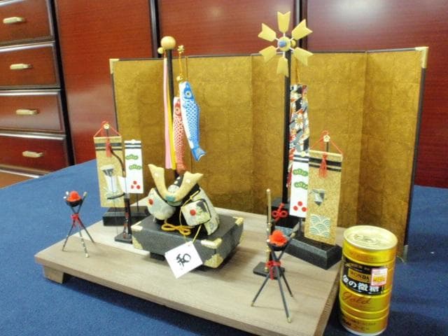 限定特価！◆新品♪50巾 ちりめん五月人形 兜飾り 鯉のぼりセット 京都龍虎堂◆