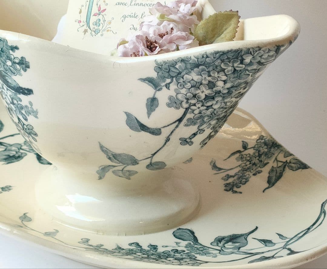 希少　美品　ジアン　LILAS 　ソーシエール　フランスアンティーク