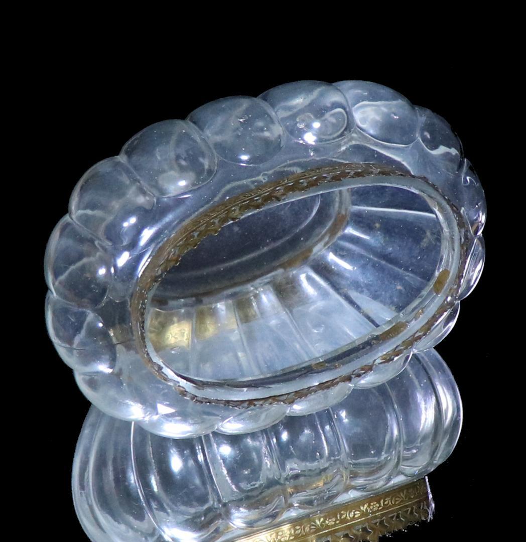 オールド・バカラ 1880年 ブロンズ装飾大型鉢 センターピース 小物入れ 花瓶