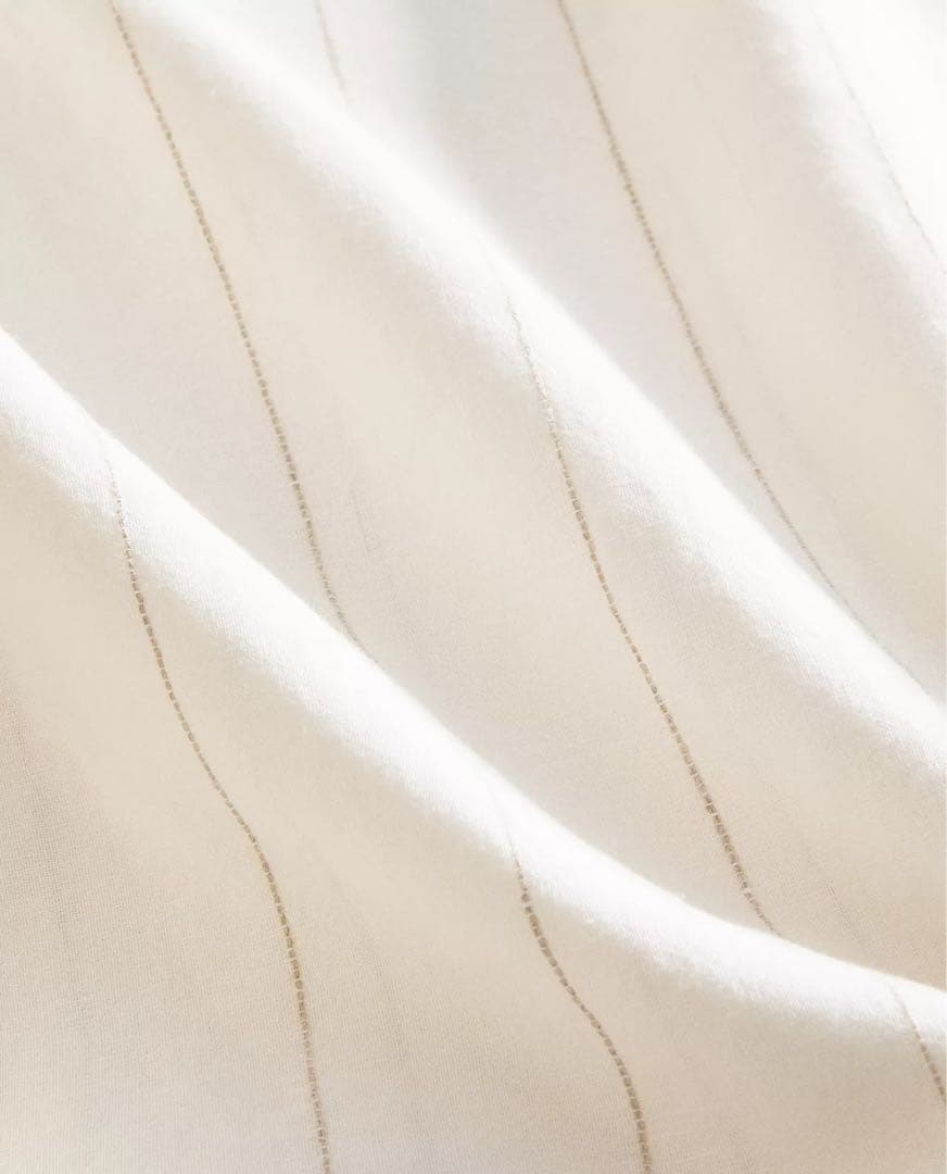 リネン コットン ストライプ デュべカバー