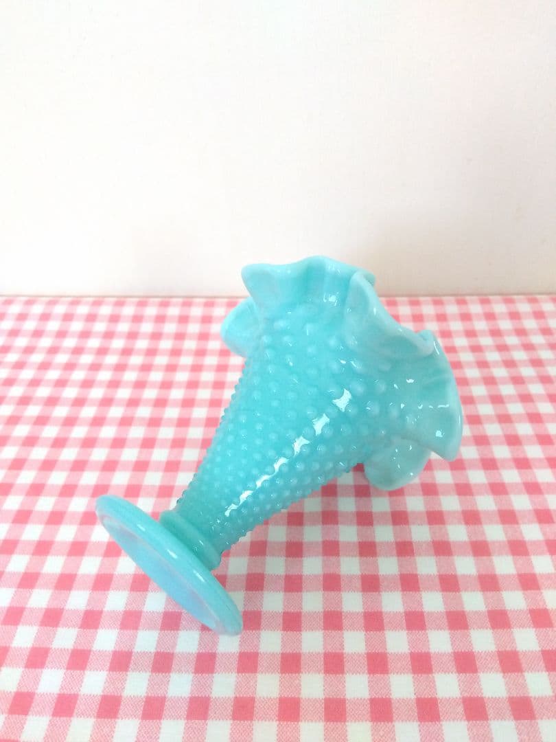 最終価格！美品 フェントン フラワーベース 花瓶 ブルー USA