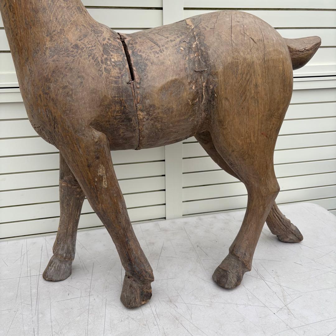 桃山時代頃 ビッグサイズ寄木鹿の置物 仏教美術 - メルカリ