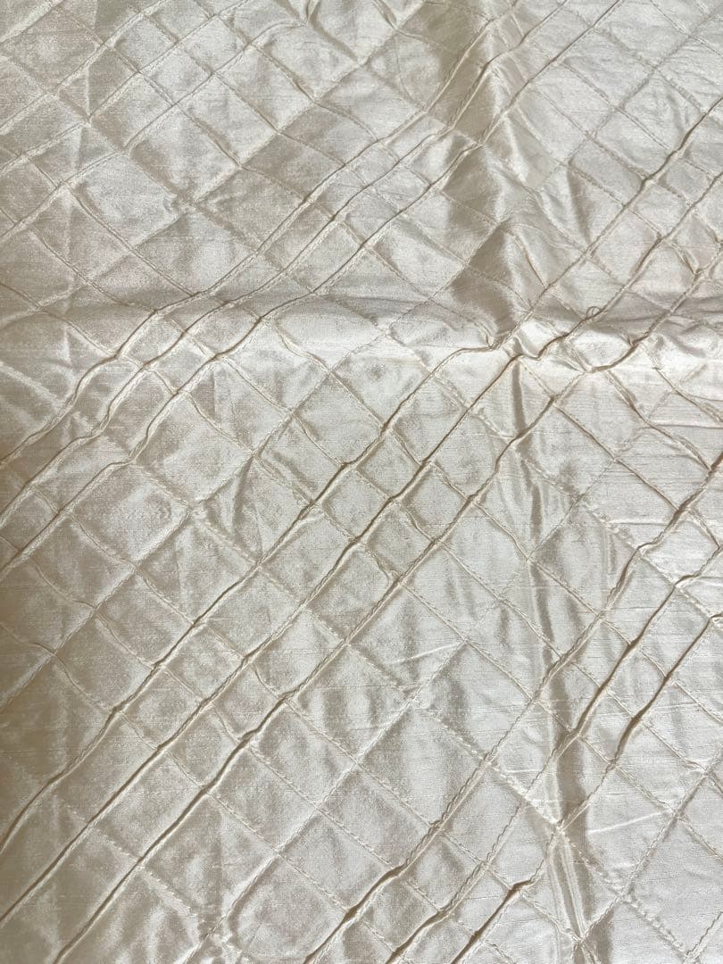 シルクシャンタン クッションカバー ベージュ 2枚セット大きめサイズ60×60