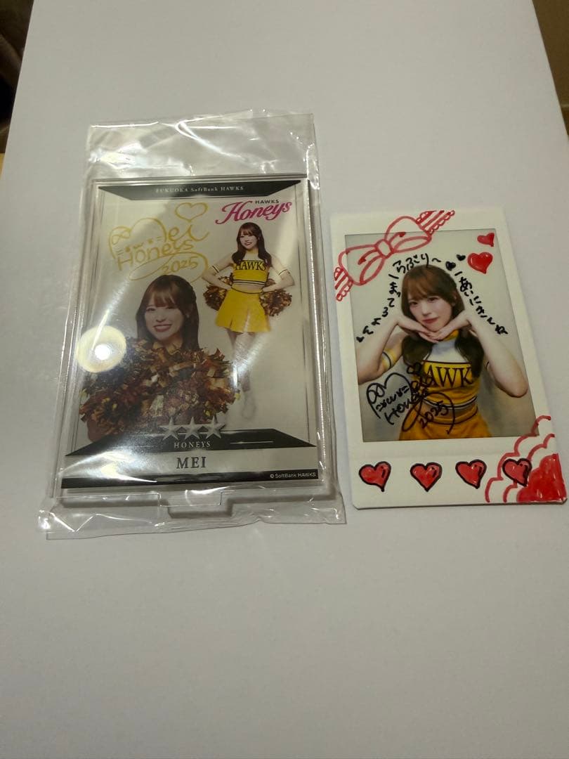 Honeys MEI 直筆サイン入りチェキ+アクリルスタンド タカコレくじ