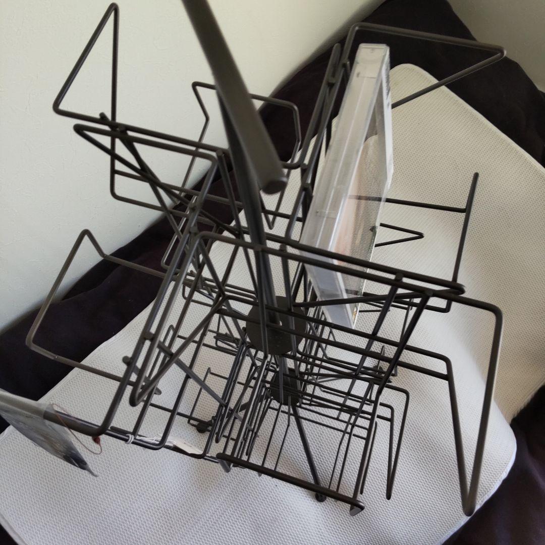 Orbit回転式スチールラック！12ポケット！CD.文庫本等収納！未使用