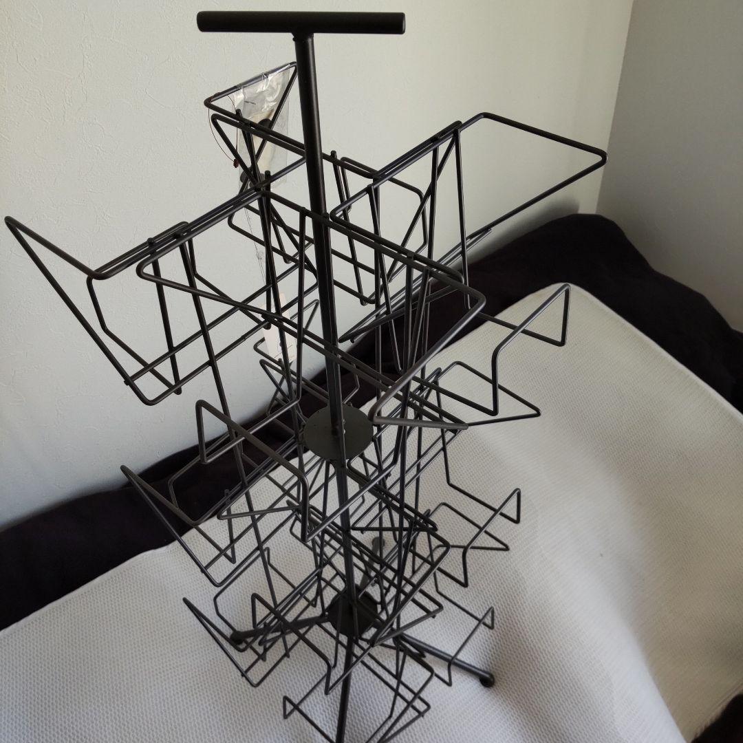 Orbit回転式スチールラック！12ポケット！CD.文庫本等収納！未使用