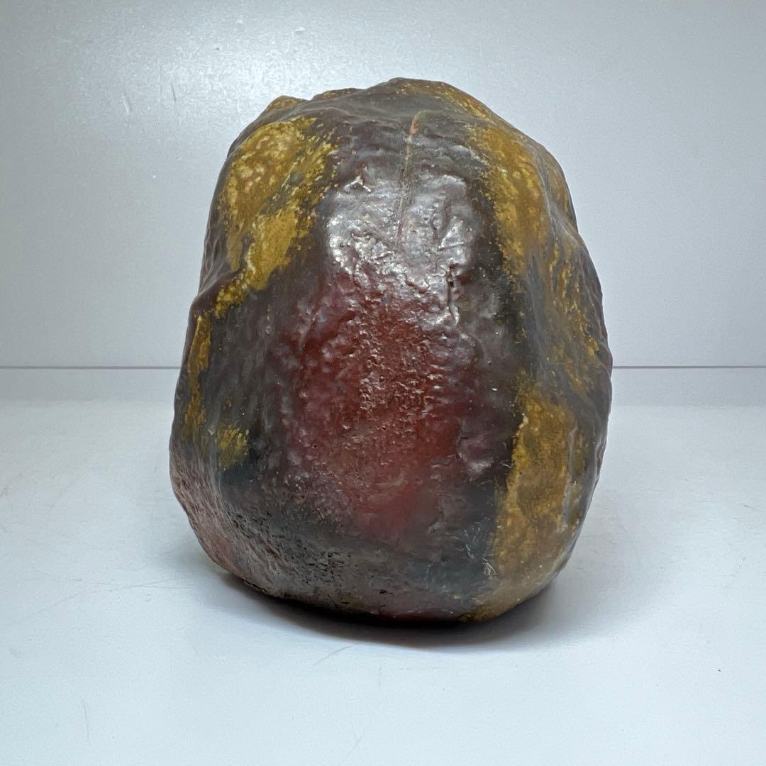 松本頼明　出来良　備前花入　共箱　幅約16.5㎝　東K8-0131①