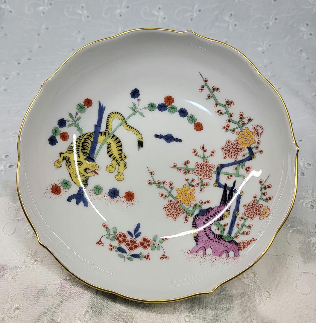 未使用近✨希少✨マイセン 柿右衛門 シノワズリ 竹虎 梅 小皿 2枚 ボウル