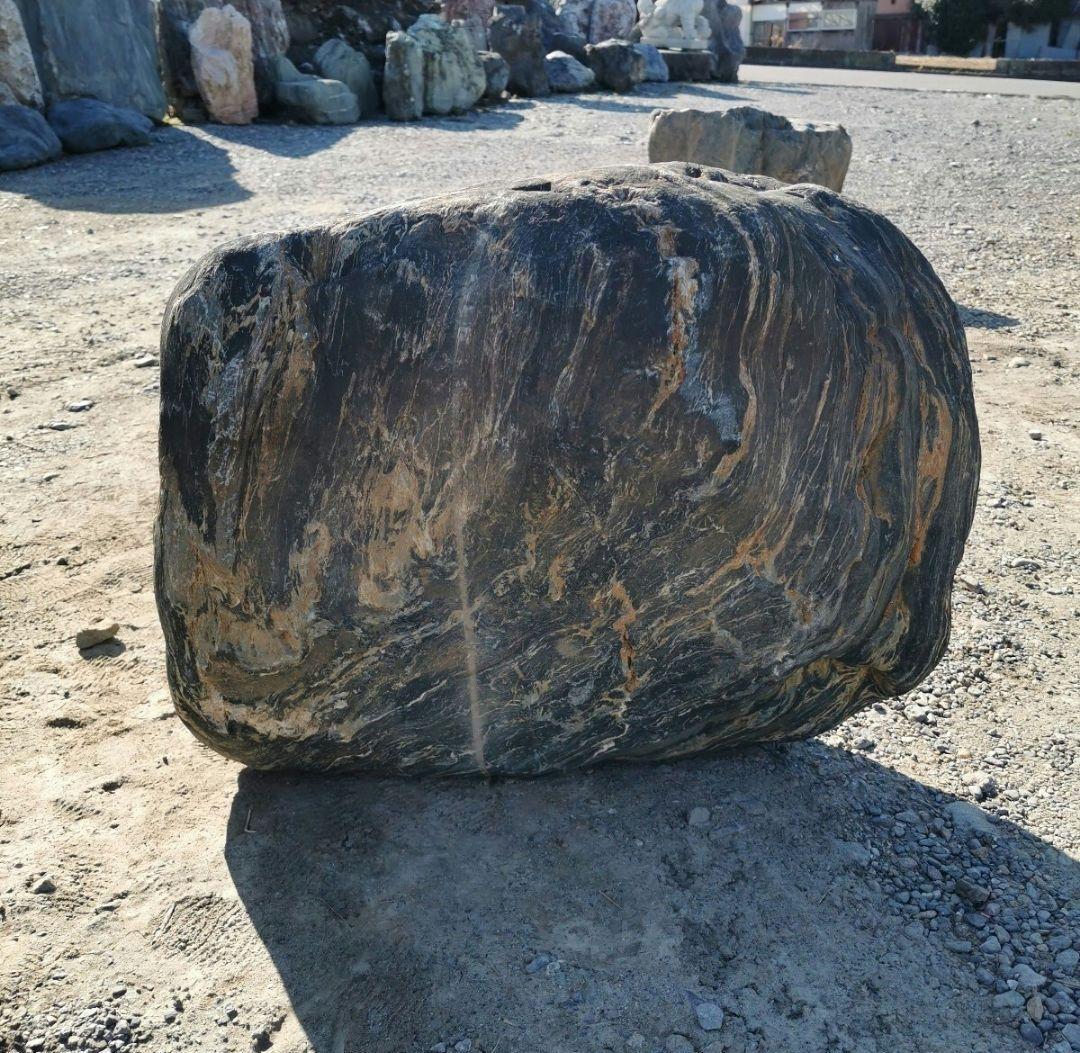 福島産　鮫川石　223キロ　庭石　鑑賞石 石　庭　坪庭　ガーデニング