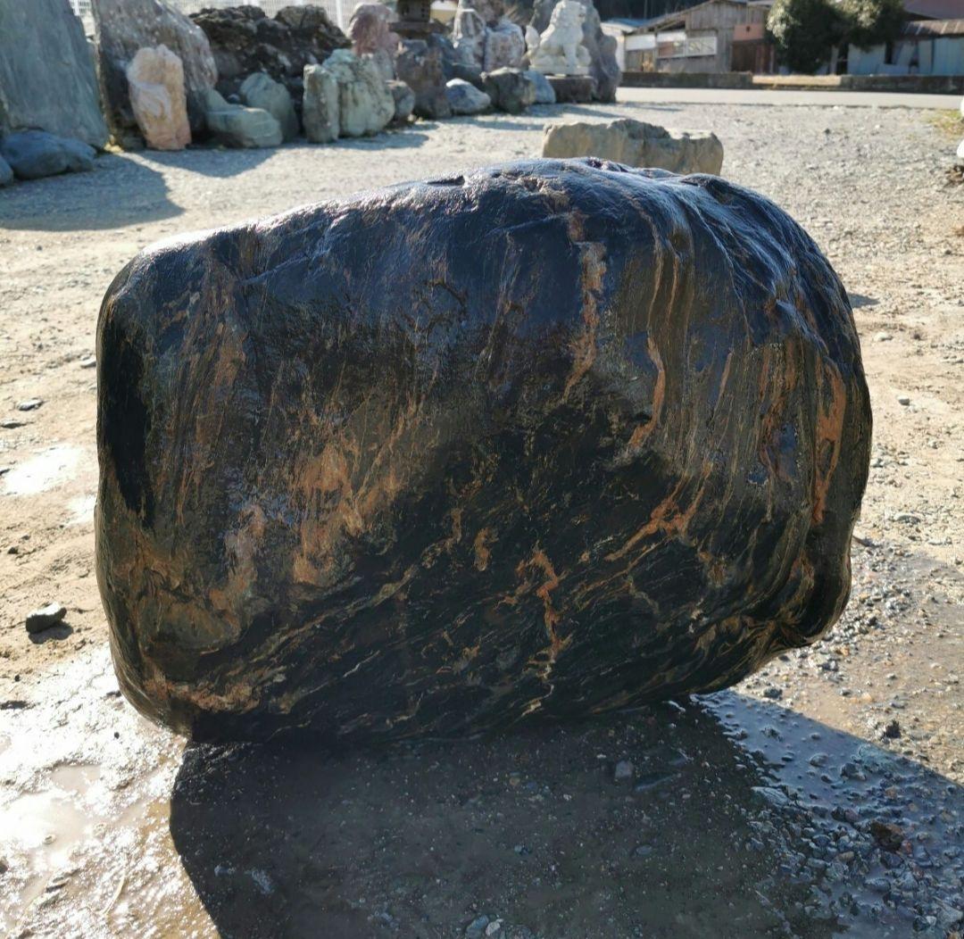 福島産　鮫川石　223キロ　庭石　鑑賞石 石　庭　坪庭　ガーデニング