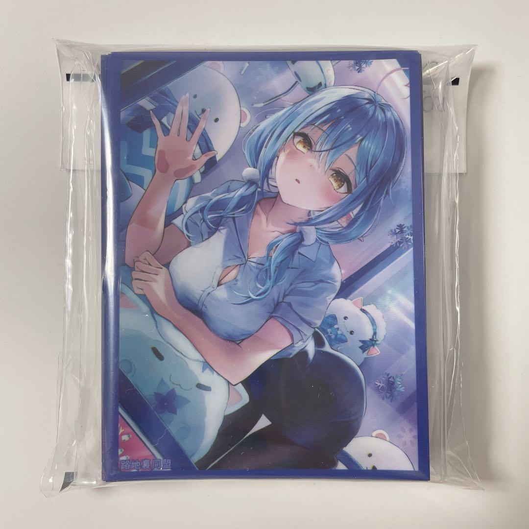 雪花 ラミィ】青 単 デッキ プレイマット スリーブ エール用 60枚 環境