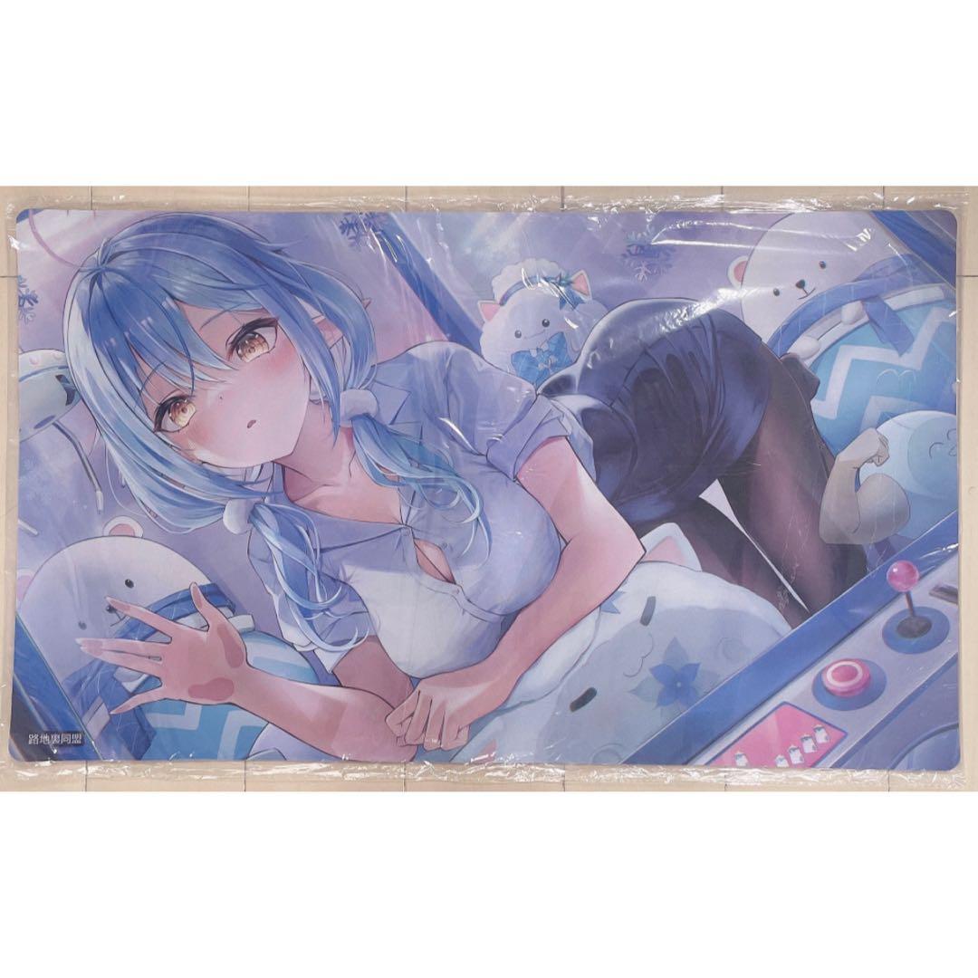 雪花 ラミィ】青 単 デッキ プレイマット スリーブ エール用 60枚 環境