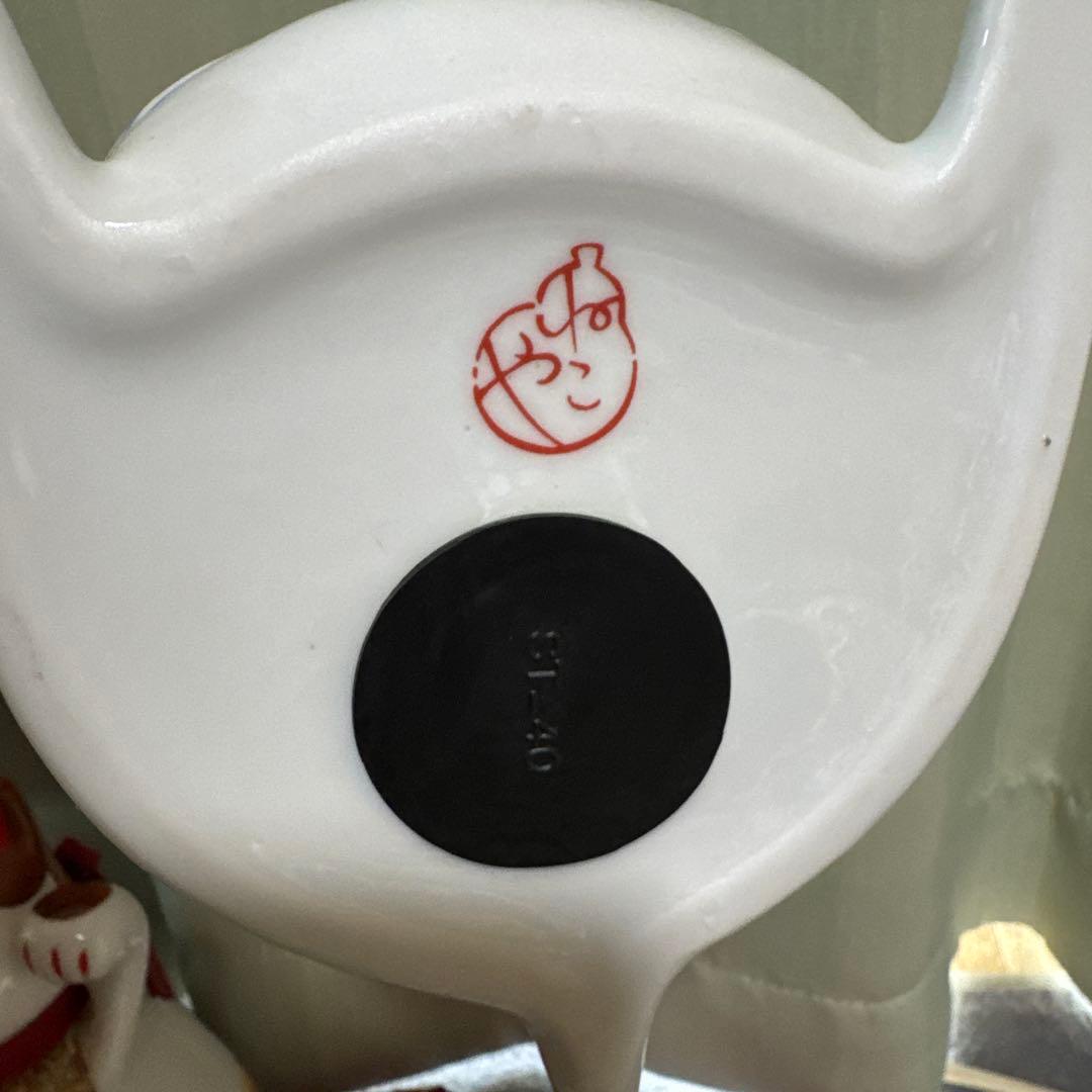 ④猫舎道楽堂　ねこや　招き猫　鈴付き　茶色　宝船　2個セット　貯金箱