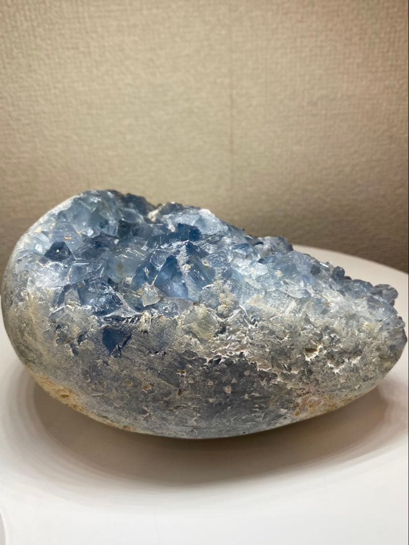 セレスタイト　天然石　原石　天青石　エッグ　2503.6g