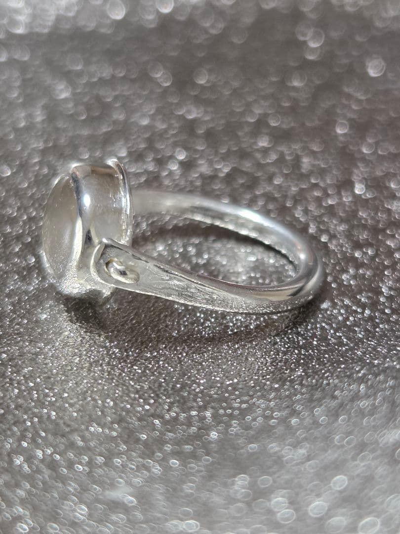 ハンドメイド　シルバーリング　クリアクォーツ　6号