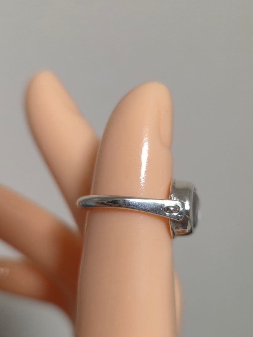 ハンドメイド　シルバーリング　クリアクォーツ　6号