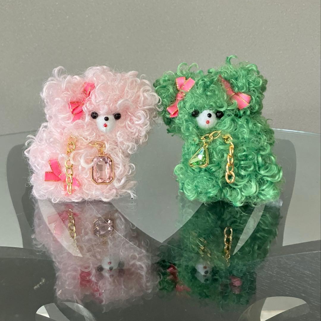 くり　レトロポップ　わんちゃん　ベージュ