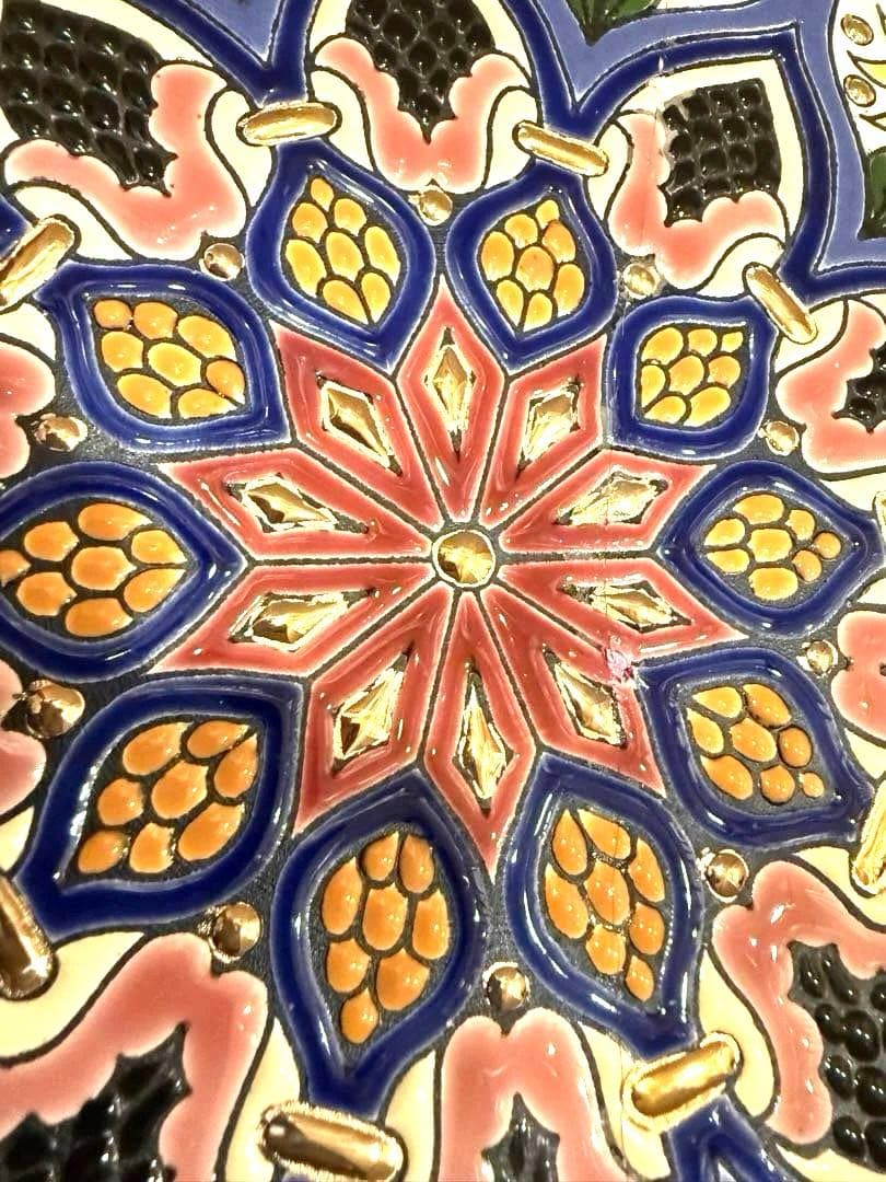 スペイン セビリア CEARCO トリアナ陶器 大皿 28.5cm 24K飾り皿