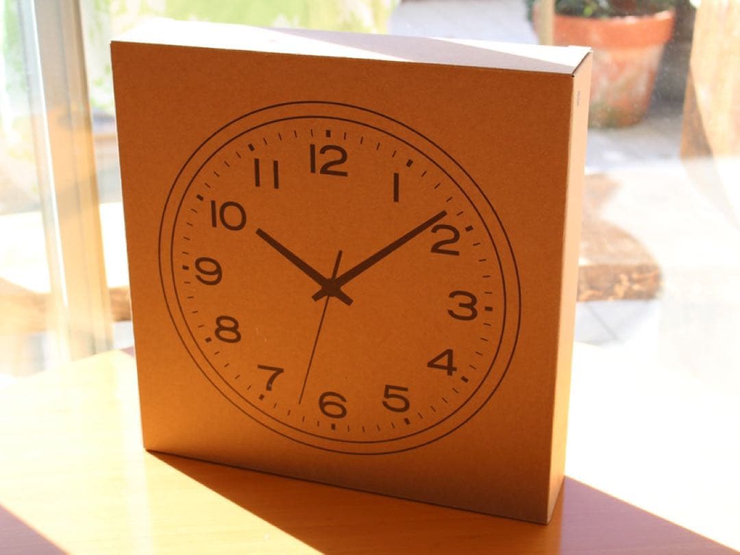 新品★無印良品 アナログ時計・大　掛時計・ブナ材 ダークブラウン 掛け時計 木目