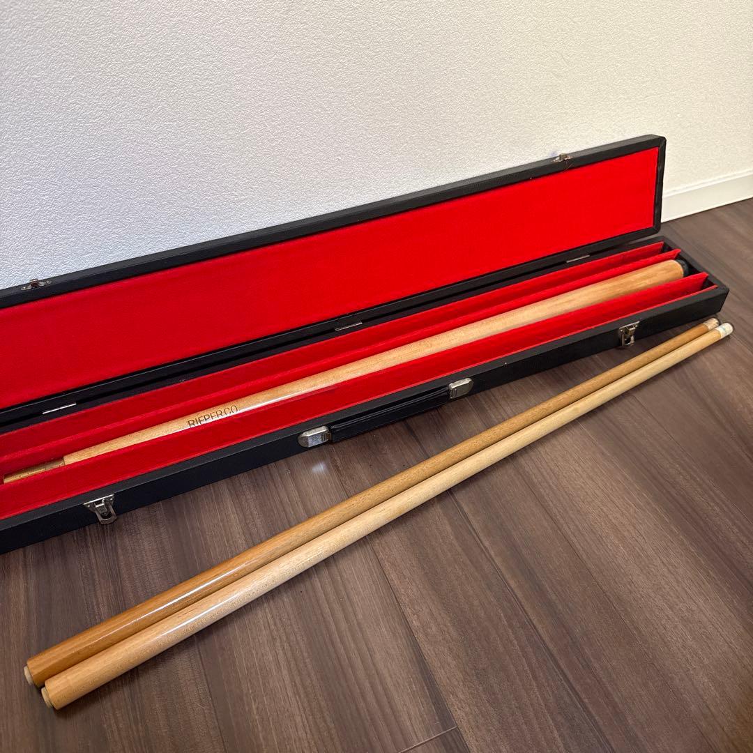 RIEPER CO. ビリヤードキュー シャフト2本 ハードケース付 希少品