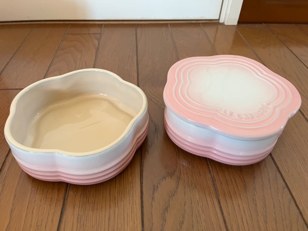 ル・クルーゼのフルールセット　ラムカンフルール　お重　S Sサイズ　レア