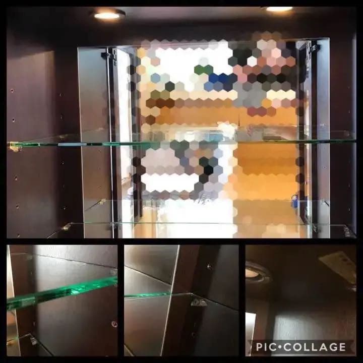 サイドボード カウンタースタイリッシュ★収納飾り棚 日本製希少 高級家具美品！