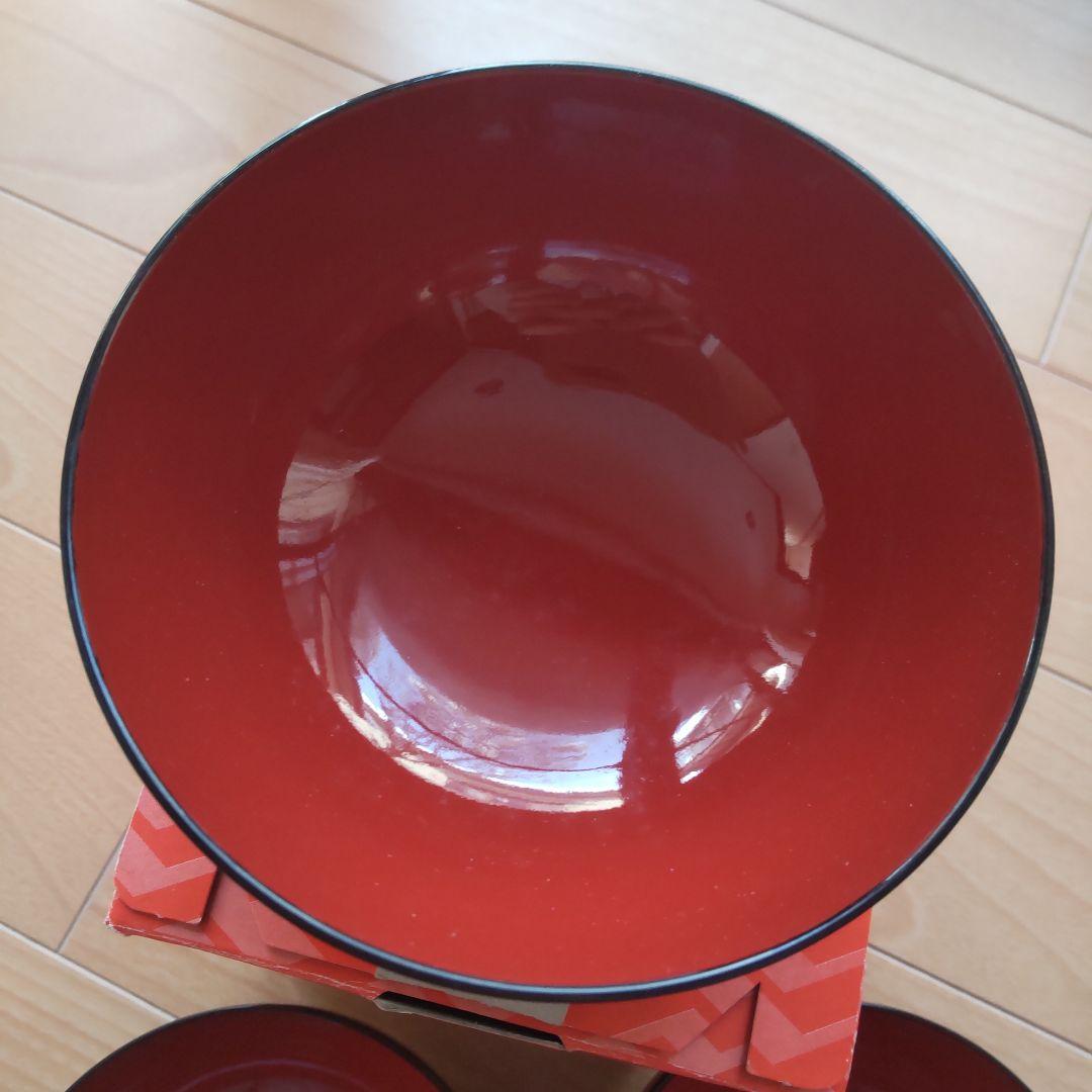 漆器 椀 5個セット 赤と黒 金色装飾 高級漆器 特選汁椀揃 赤い木製汁