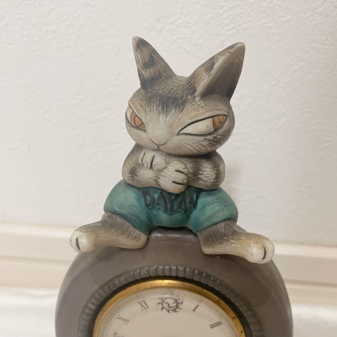 ジャンク品】わちふぃーるど ダヤン トランク置き時計 アンティーク