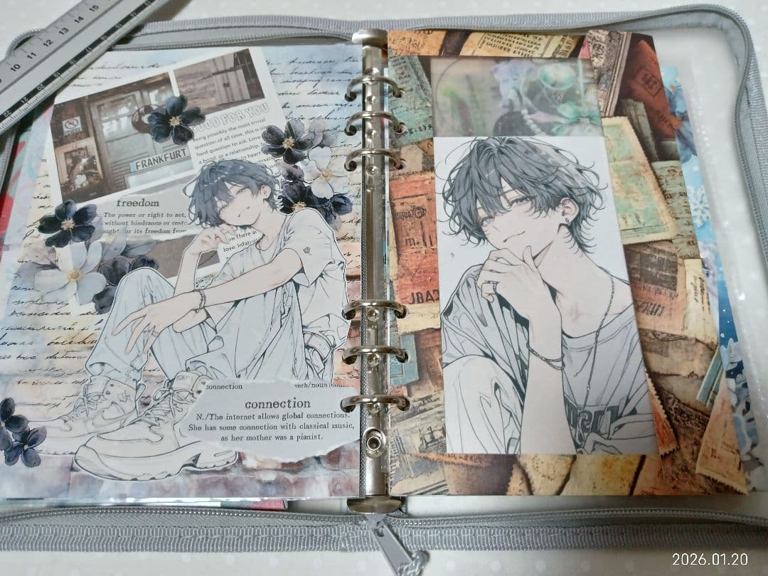 ☆専用☆0120-03　A5サイズ6穴バインダーおすそ分けファイル♪メンズ