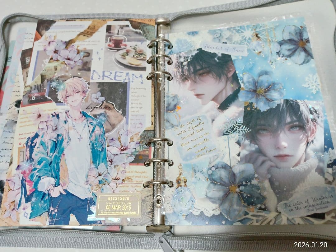 ☆専用☆0120-03　A5サイズ6穴バインダーおすそ分けファイル♪メンズ