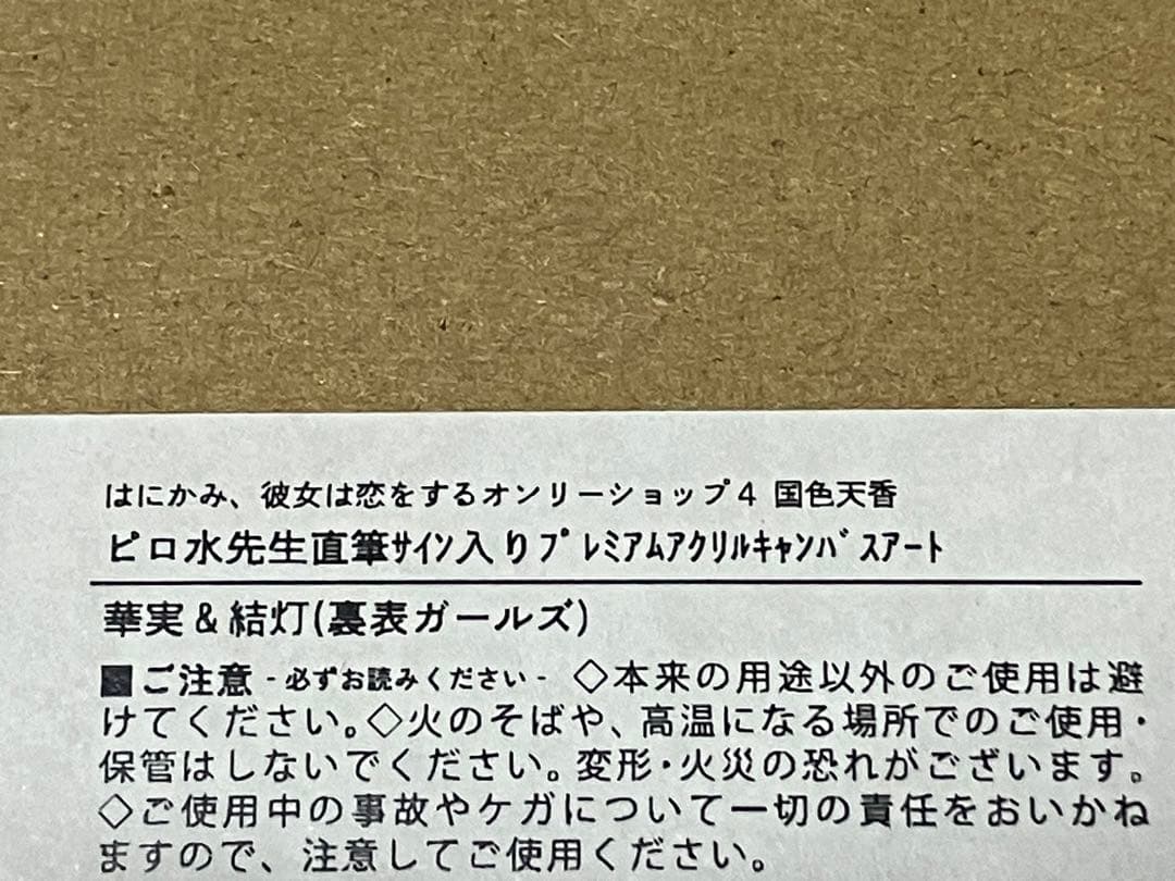 ピロ水　アマカノ　アマカノ2　直筆サイン　アクリルキャンバス 水澄華実　黒姫結灯