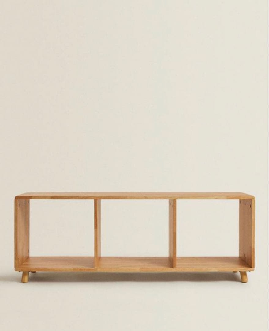 ZARA  木製オープンシェルフ 3収納スペース