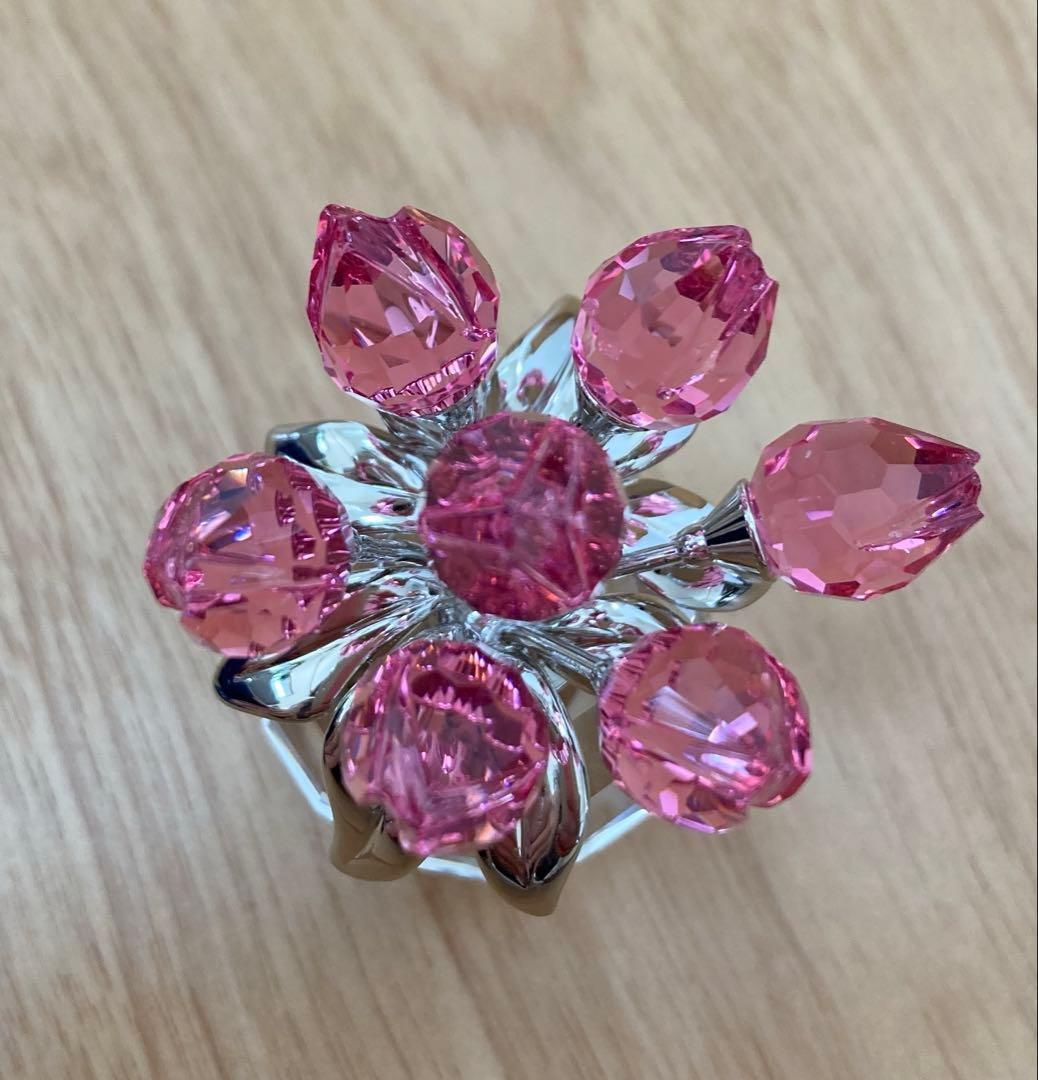 【美品】Swarovski フラワードリームチューリップ ローズ 626874