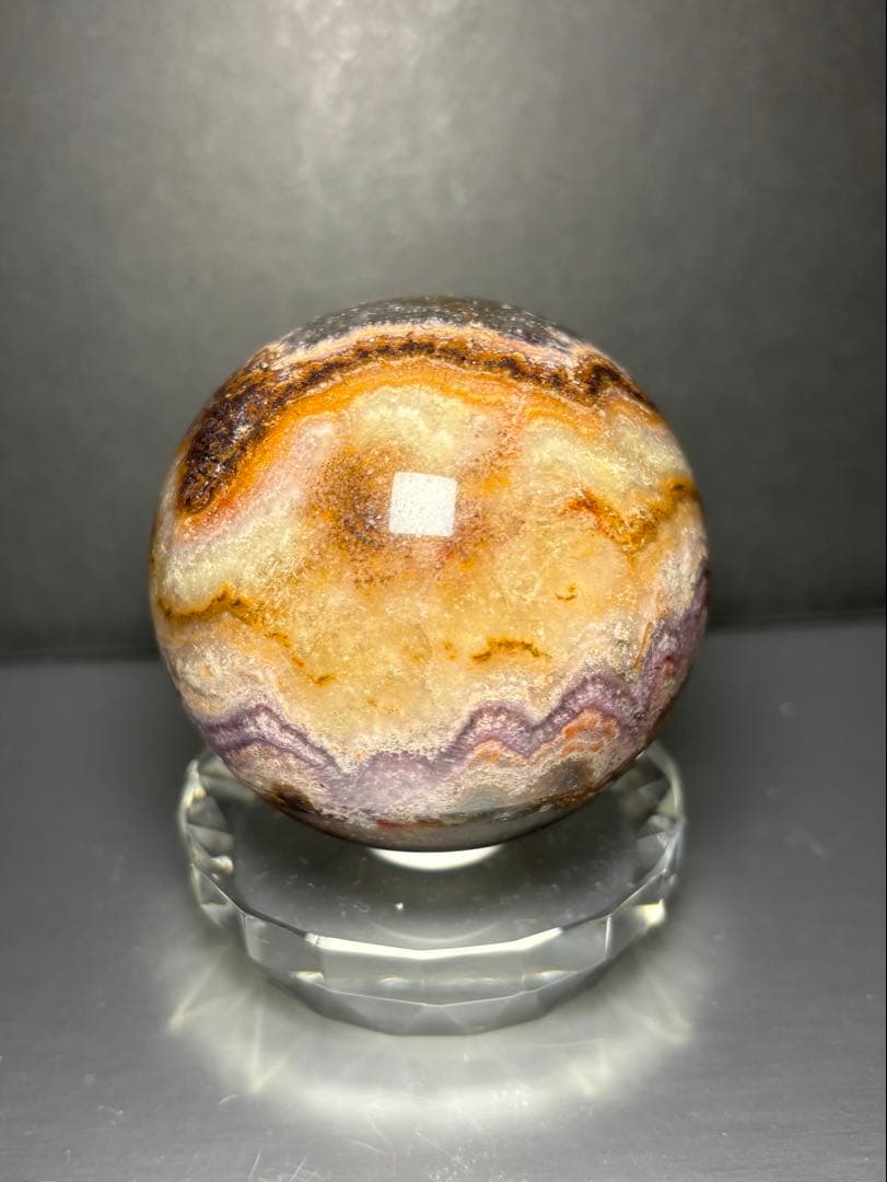 レア　オーラライト23 フローライト共生　スフィア　6.25cm 絶妙な美配色