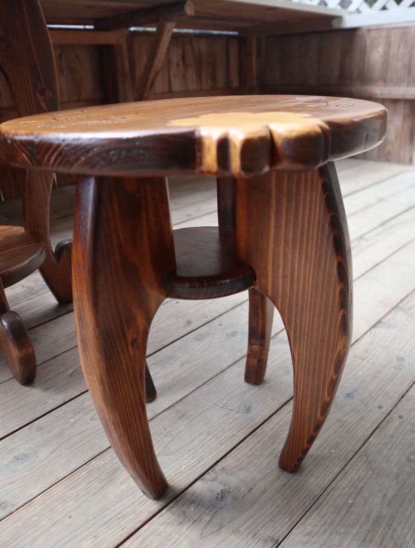 桜のチェア兼花台(一脚)　吉野杉　奈良県　手作り