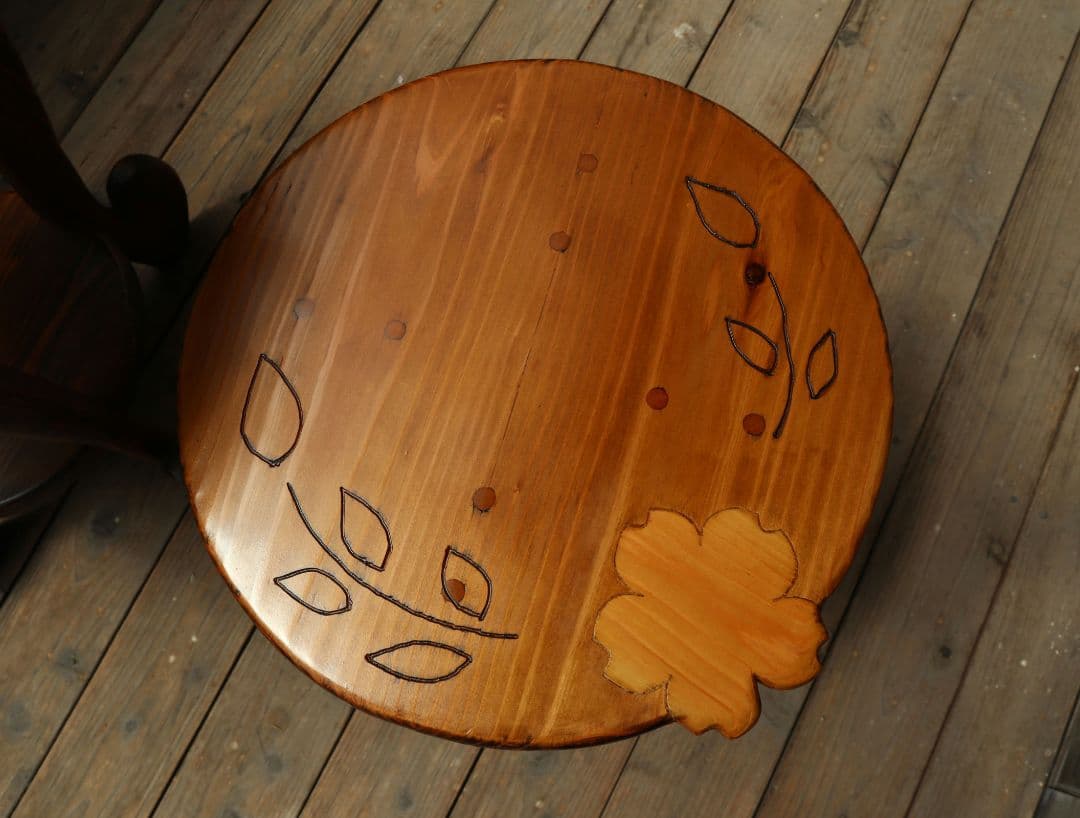 桜のチェア兼花台(一脚)　吉野杉　奈良県　手作り