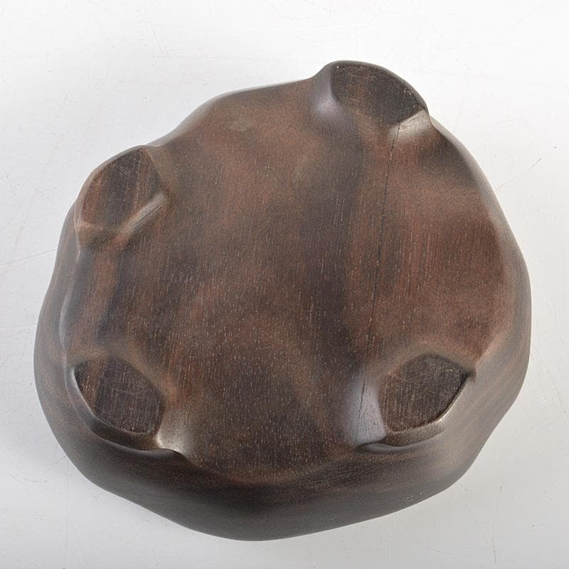 盆石　床飾　天然石　鑑賞石　置物　重さ約1514g　唐木台付　C　R7370