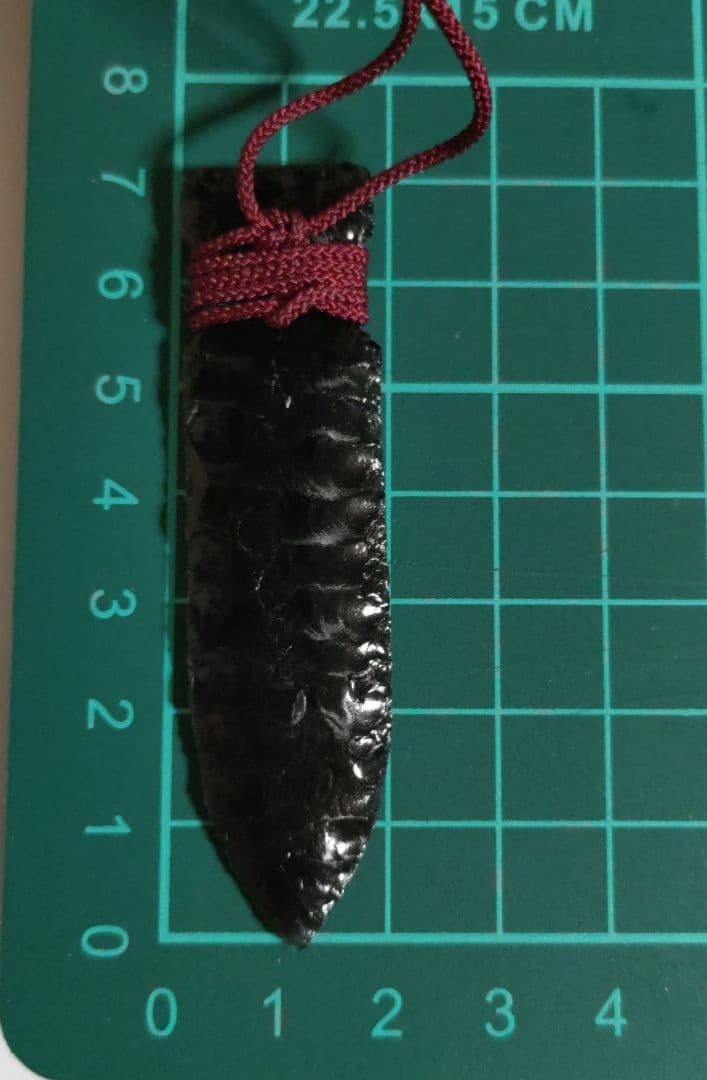 黒曜石　小刀　ネックレス