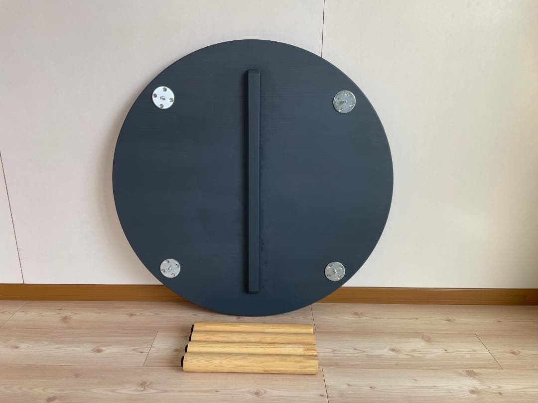 【サイズオーダー可】家具職人が造る丸型テーブル・ディキシーブルー