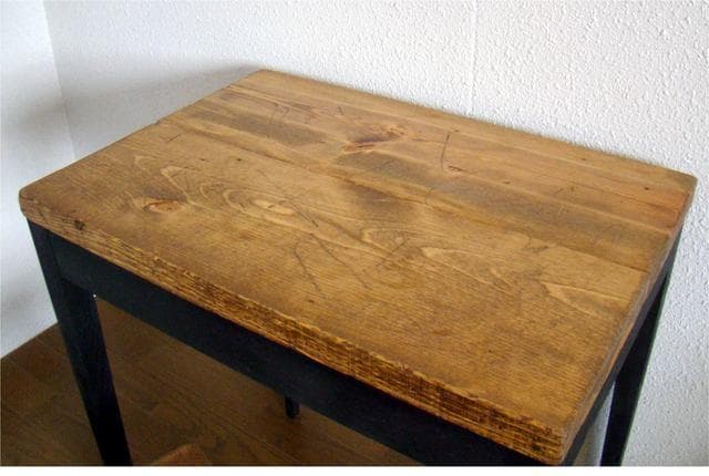 デスク・チェアセットＷ60　ツートン（天板ブラウン）脚テーパー