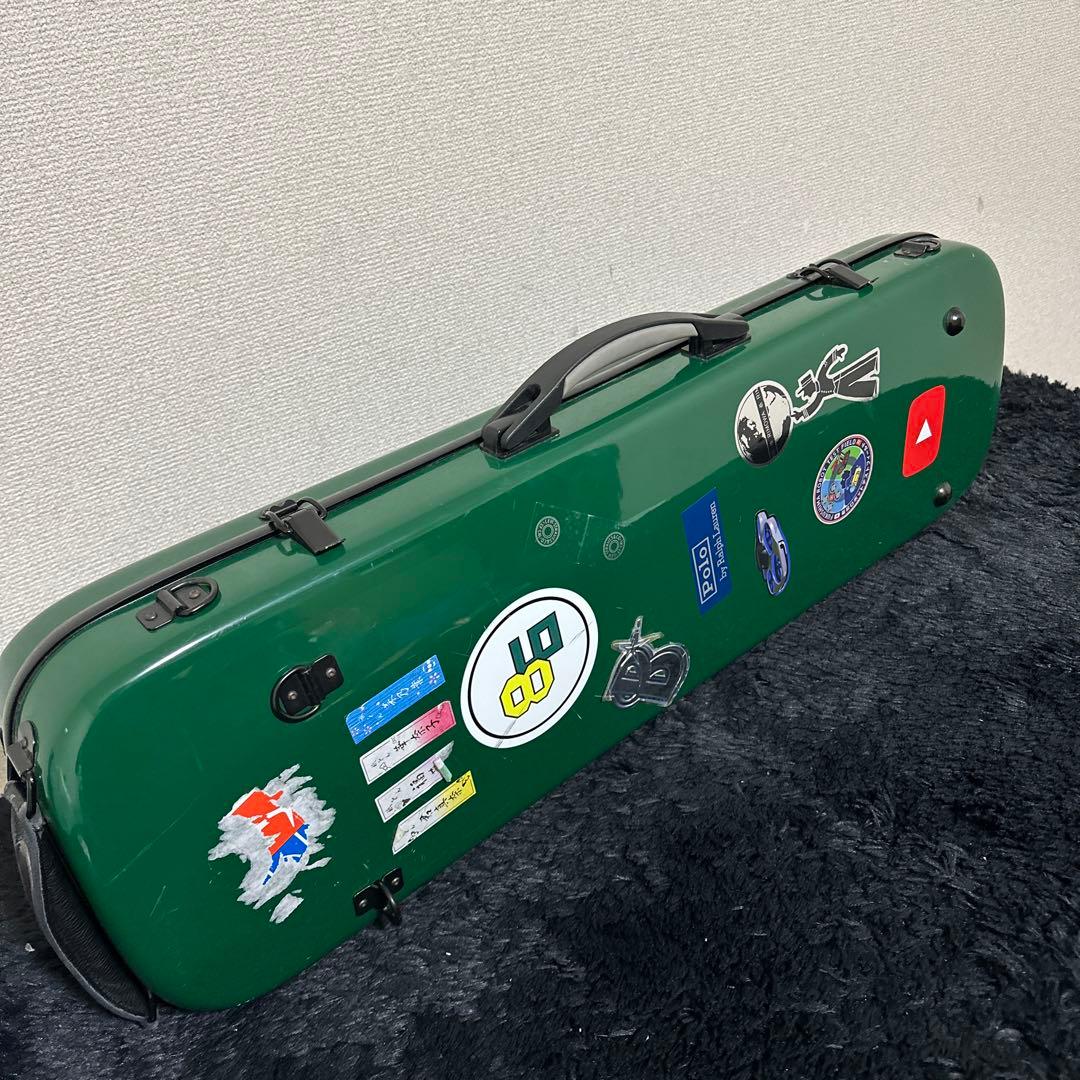 ossi バイオリンケース ハードケース 弦楽器 緑 グリーン フライトケース