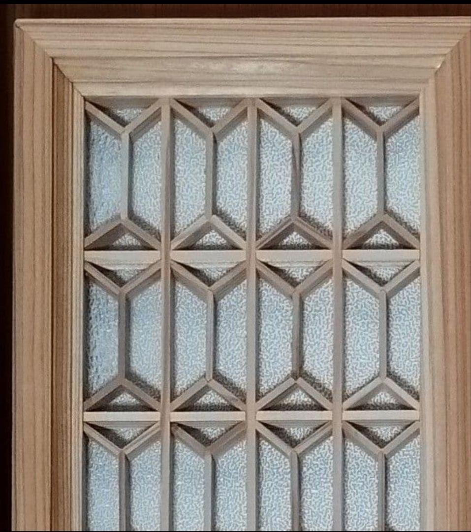 207 ❣️特価❣️麻の葉組子 アクリル板入り 3枚一組