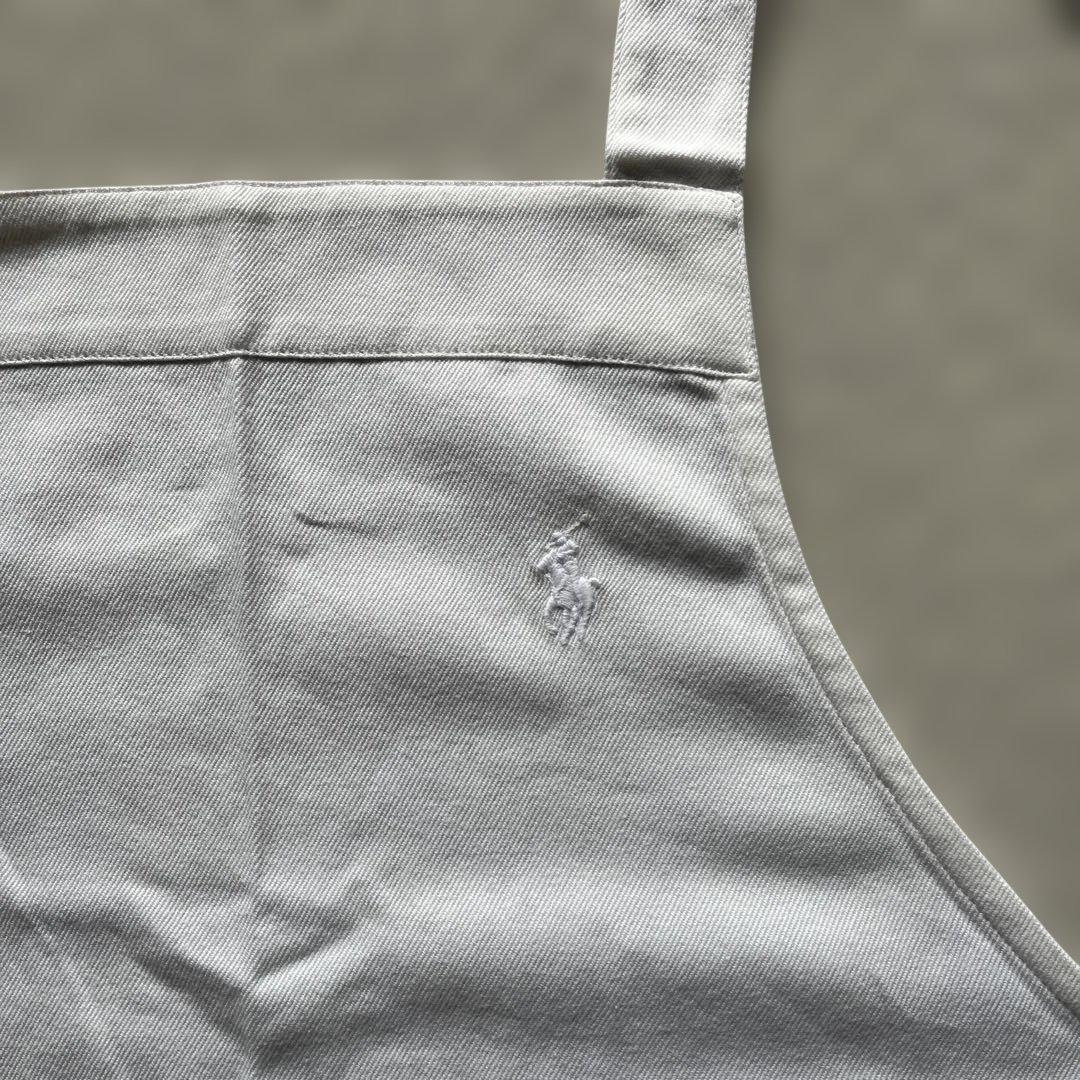 ラルフローレン　ホワイトフリルエプロン刺繍ロゴ付き