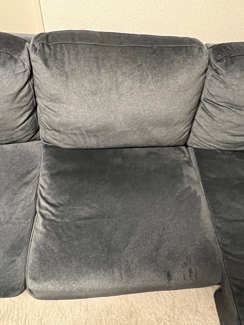 カウチソファー（エリックII WGF-BK）